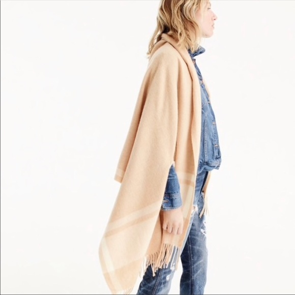 J crew camel cape scarf - Picture 2 of 4